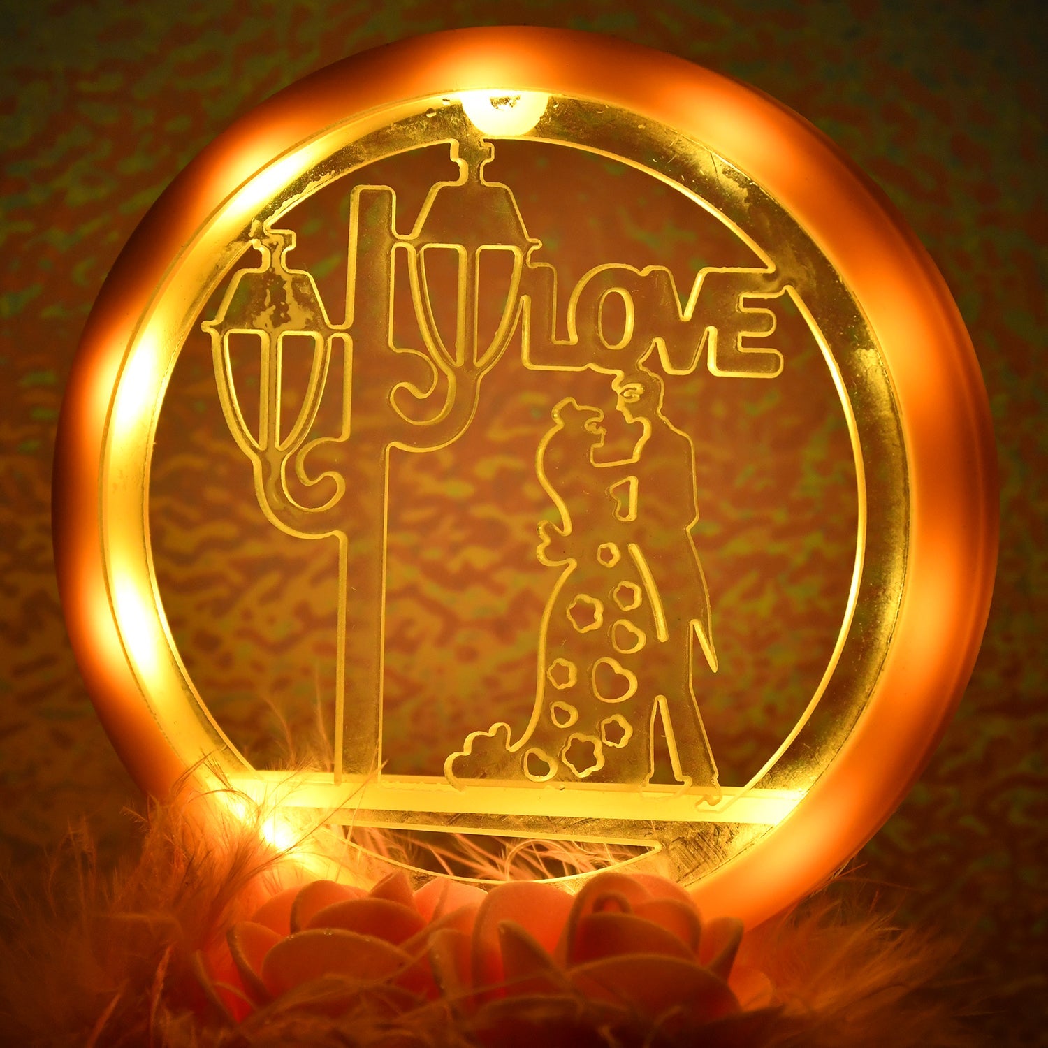 Romantic Round Love Couple Decorative Showpiece (1 Pc) Romantic Round Love Couple Decorative Showpiece (1 Pc)
